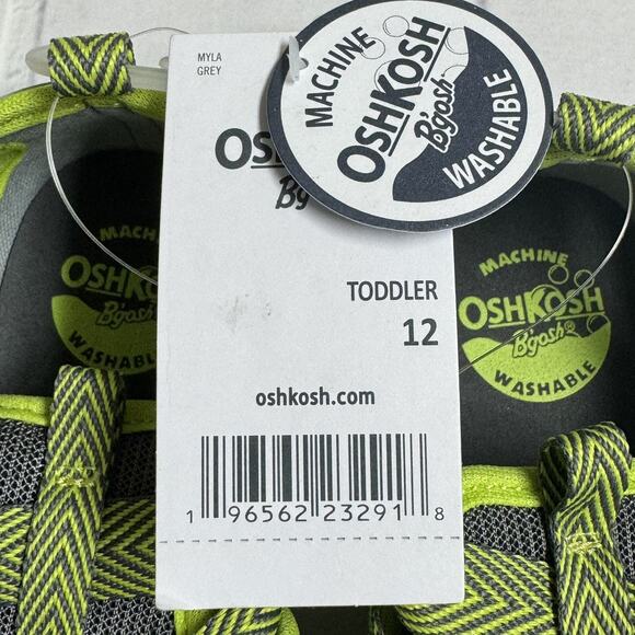 OshKosh Everplay Flexible Outsole Bump Toe Sandal Neon Green Toddler Size 12 - Picture 7 of 7